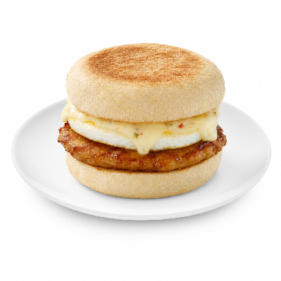 Sheetz Maple Chicken Pepper Jack Cheese Egg White on English Muffin with Habanero Sauce