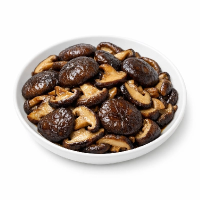 Shiitake mushrooms cooked without salt