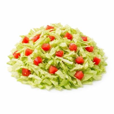 Shredded Lettuce with Diced Tomatoes