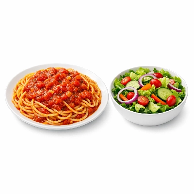 Sicilian Spaghetti Sauce, Pasta & Salad