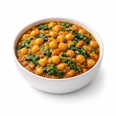 Simple Chickpea Spinach Curry