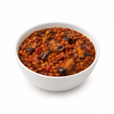 Sizzling Pubs Burnt Aubergine & Red Lentil Chilli