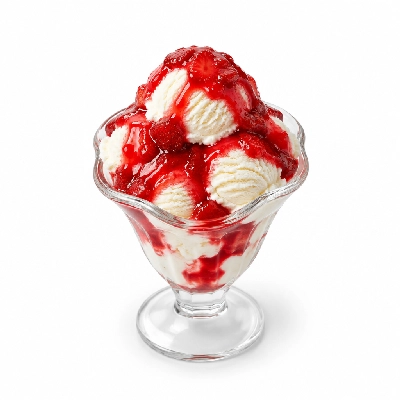 Sizzling Pubs Fresh Strawberry Sundae