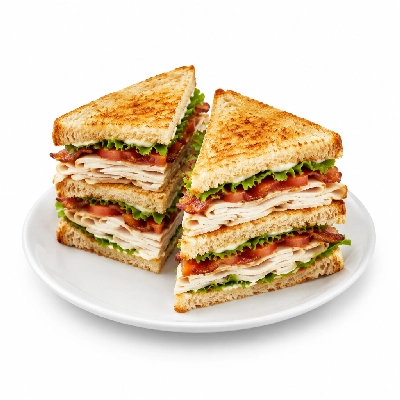 Sizzling Pubs Triple Turkey Club Sandwich