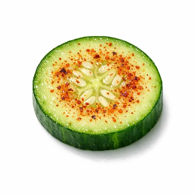 Sliced Cucumber with Chili Powder