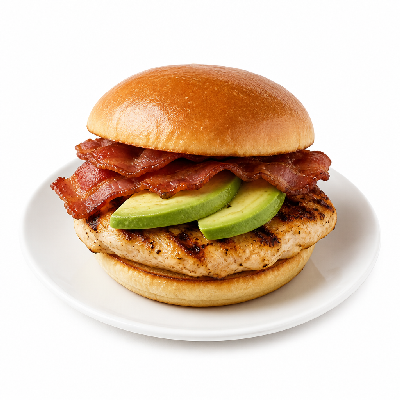 Smashburger Avocado Bacon Club Grilled Chicken Burger