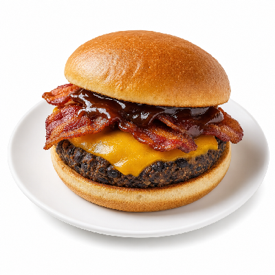 Smashburger BBQ Bacon Cheddar Black Bean Burger