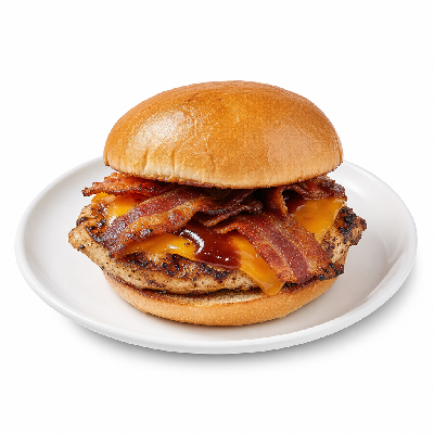 Smashburger BBQ Bacon Cheddar Grilled Chicken Sandwich
