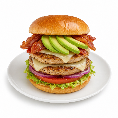 Smashburger Double Avocado Bacon Club Turkey Burger