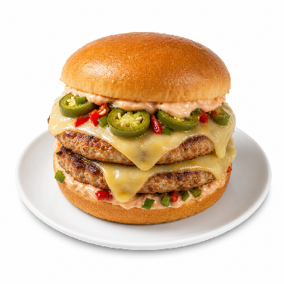 Smashburger Double Spicy Jalapeno Baja Turkey Burger