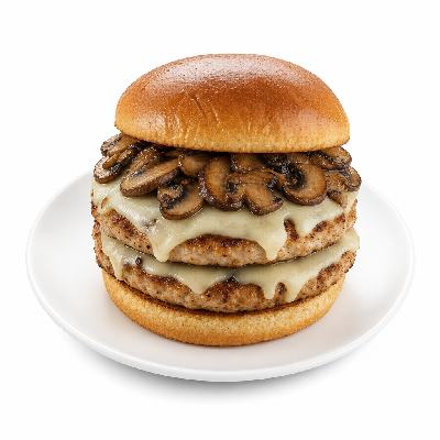 Smashburger Double Truffle Mushroom Swiss Turkey Burger