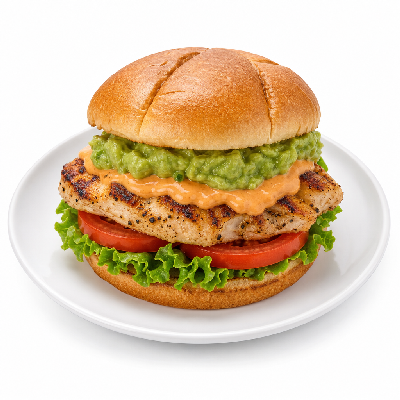 Smashburger Spicy Baja with Guac Grilled Chicken Sandwich