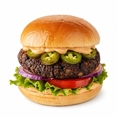 Smashburger Spicy Jalapeno Baja Black Bean Burger