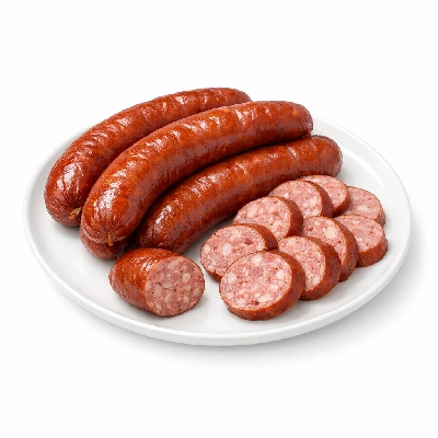 Smoked pork and beef polish sausage