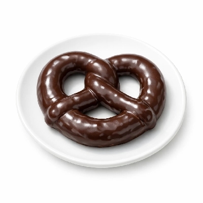 Snack pretzel hard chocolate coated