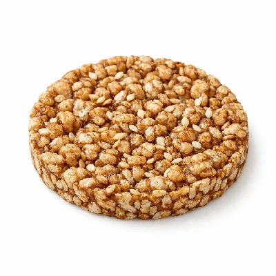 Snacks rice cakes brown sesame seed unsalted