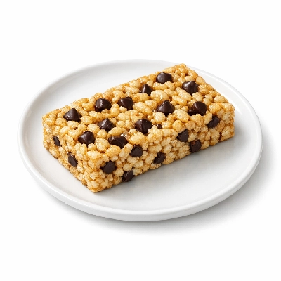 Snacks crisped rice bar chocolate chip