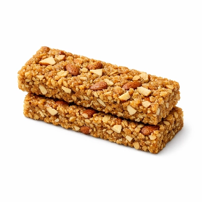 Snacks granola bars hard almond