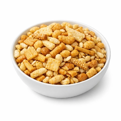Snacks oriental mix rice-based