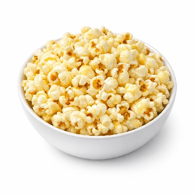 Snacks popcorn microwave regular (butter) flavor made with partially hydrogenated oil