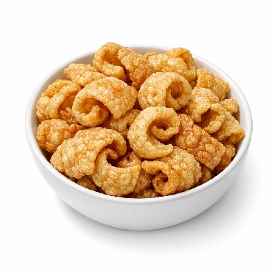 Snacks pork skins barbecue-flavor