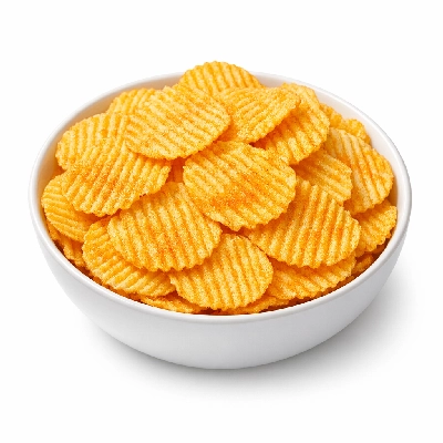 Snacks potato chips cheese-flavor