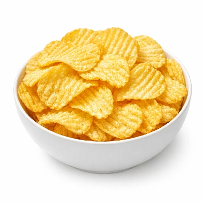 Snacks potato chips fat-free made with olestra