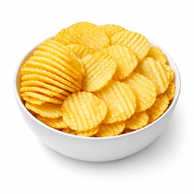 Snacks potato chips made from dried potatoes light