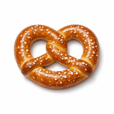 Snacks pretzels hard plain made with unenriched flour salted