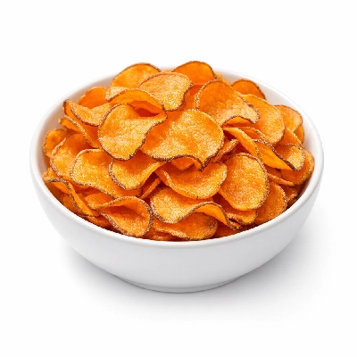 Snacks sweet potato chips unsalted