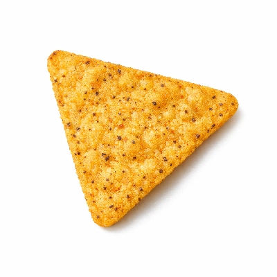 Snacks tortilla chips nacho-flavor made with enriched masa flour