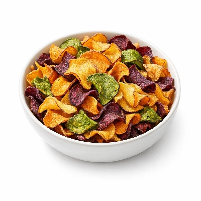 Snacks vegetable chips made from garden