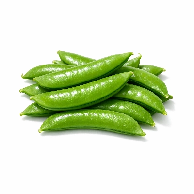 Snow peas or sugar snap peas raw