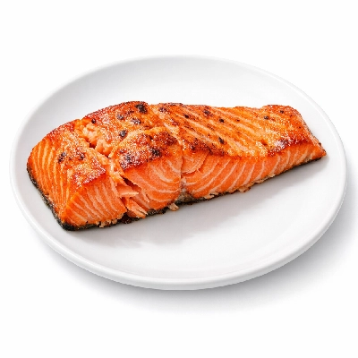Sockeye salmon cooked dry heat