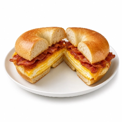 Sonic Breakfast Bagel Sandwich with Bacon