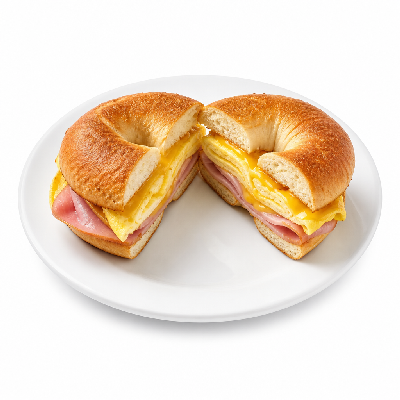 Sonic Breakfast Items Bagel Sandwich with Ham