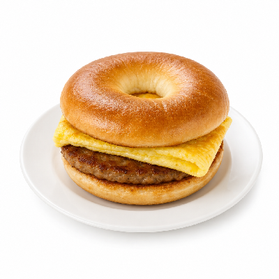 Sonic Breakfast Items Bagel Sandwich with Sausage