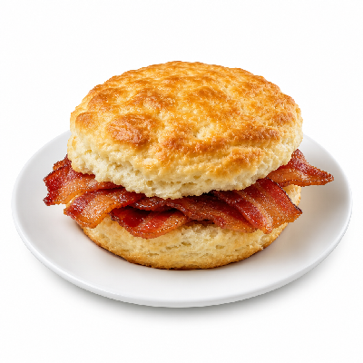 Sonic Breakfast Items Biscuit Sandwich with Bacon