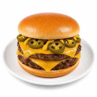 Sonic Jalapeno Double Cheeseburger with Mustard