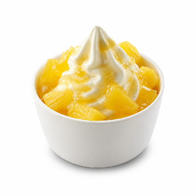 Sonic Single Topping Sundaes Ice Cream Pineapple