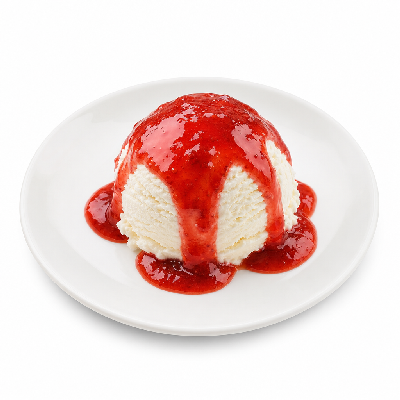 Sonic Single Topping Sundaes Strawberry Real Ice Cream