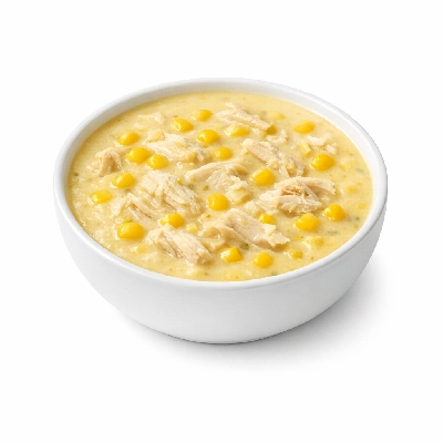 Soup chicken corn chowder chunky ready-to-serve single brand