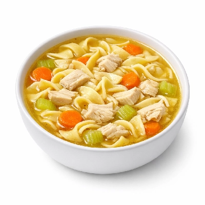 Soup chicken noodle with celery and carrots homestyle ready-to-serve single brand