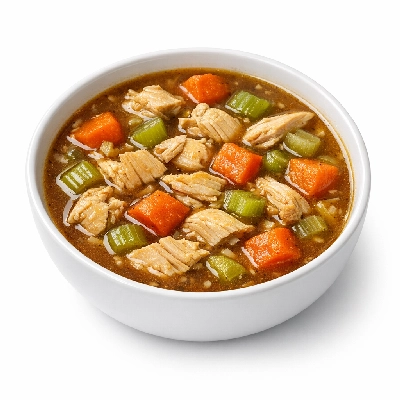 Soup chicken vegetable canned chunky ready-to-serve