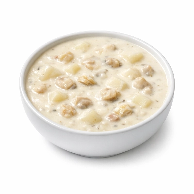 Soup clam chowder new england reduced sodium canned ready-to-serve