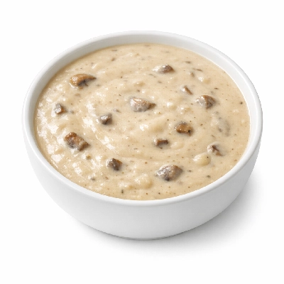 Soup cream of mushroom canned condensed reduced sodium