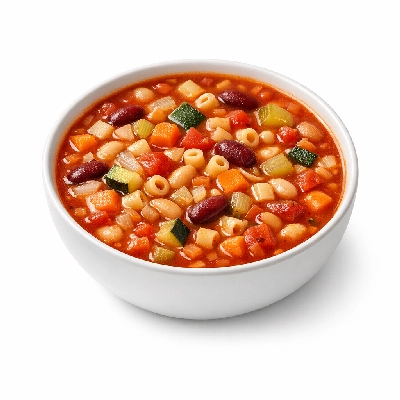 Soup minestrone canned reduced sodium ready-to-serve