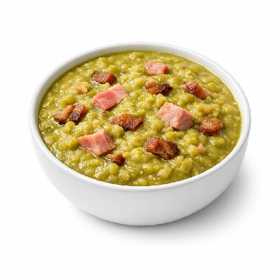 Soup split pea with ham and bacon canned condensed