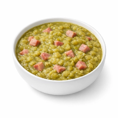 Soup split pea with ham chunky reduced fat sodium ready-to-serve single brand