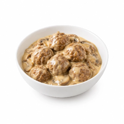 Souplantation Beefy Meatball Stroganoff